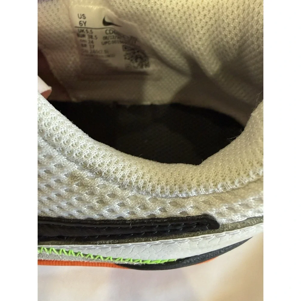 Nike Air Max Youth Size 6.5Y White Black Orange Green Running Sneakers Shoes